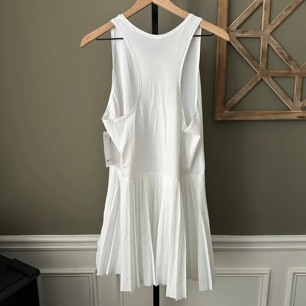 Athleta Match Point Pleated Dress White NWT XL - Picture 6 of 7